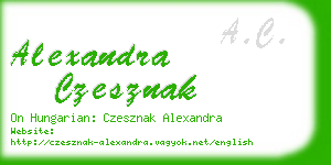 alexandra czesznak business card